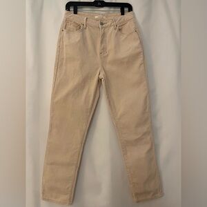PacSun Cream Corduroy Mom Jeans